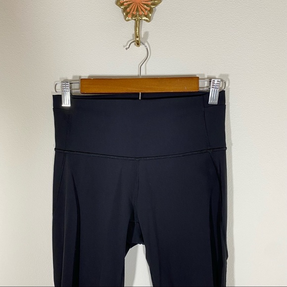 Lululemon Mix & Mesh Crop Leggings 21" Chirasu Black Size 6 Small - Picture 4 of 12